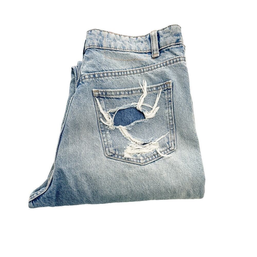 Zara Light Blue Straight Leg Jeans